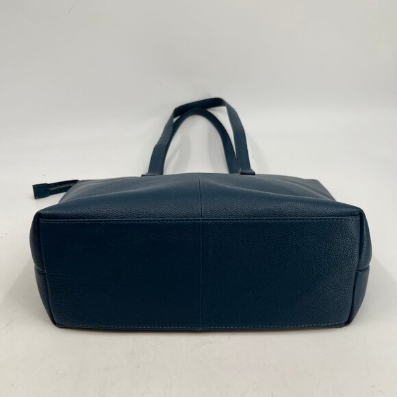 Tahari Blue Zip Leather Tote | New With Tags - Picture 2 of 11